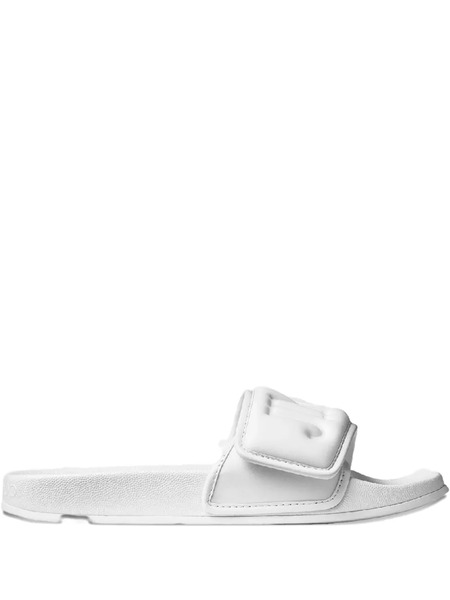  Jimmy Choo Fitz Logo-strap Slides - White 