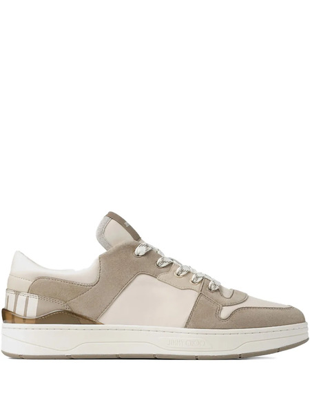  Jimmy Choo Florent Suede-panelled Sneakers - Neutrals 
