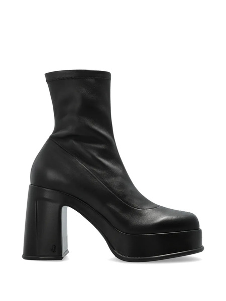  Jimmy Choo Hadi Ab Leather Boots - Black 
