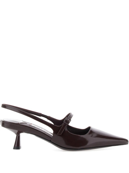  Jimmy Choo 45mm Didi Slingback Pointed-toe Pumps - Brown 