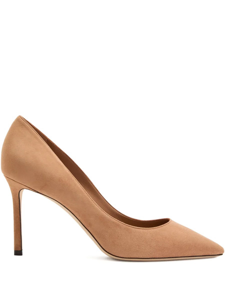  Jimmy Choo 85mm Romy Pointed Pumps - Neutrals 