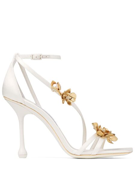  Jimmy Choo 95mm Zea Sandals - Neutrals 