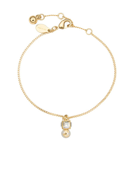  Jimmy Choo Pearl Cube Bracelet - Gold 