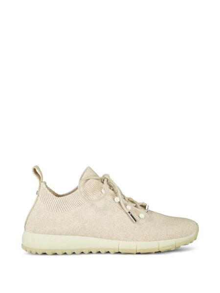  Jimmy Choo Veles Beaded Lace-up Sneakers - Neutrals 