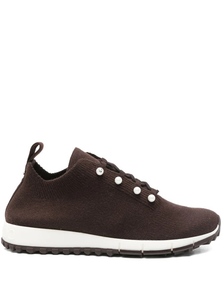  Jimmy Choo Veles Knitted Sneakers - Brown 