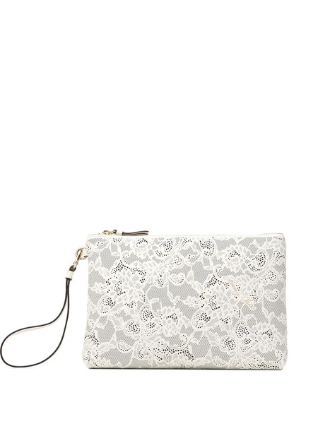  Jimmy Choo Zipped Flat Purse - White 