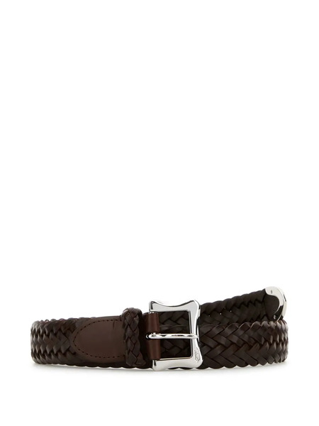  J&m Davidson Braided Belt - Brown 