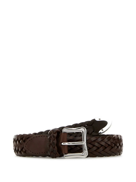  J&m Davidson Braided Belt - Brown 
