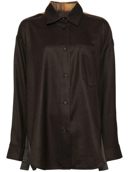  Jnby Check-pattern Jacket - Brown 