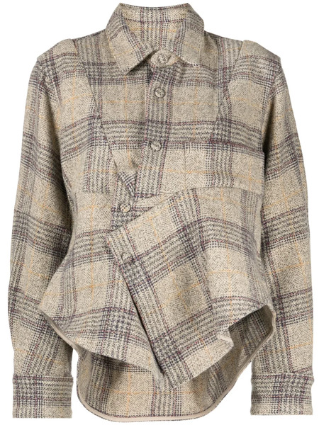  Jnby Check-print Wool Jacket - Multicolour 