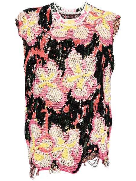 Jnby Intarsia-knit Top - Multicolour 