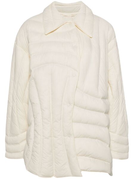  Jnby Irregular Tangent Puffer Jacket - Neutrals 