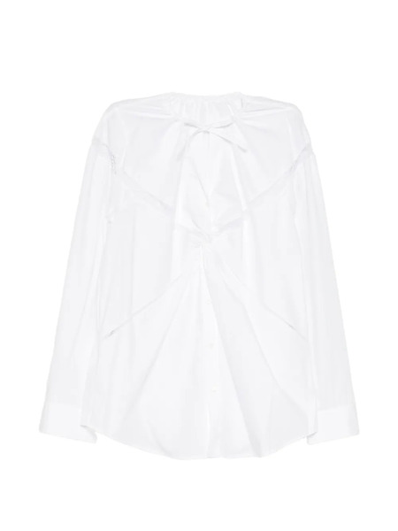  Jnby Lace Drape Blouse - White 