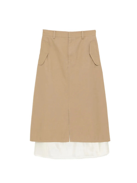  Jnby Layered Midi Skirt - Neutrals 