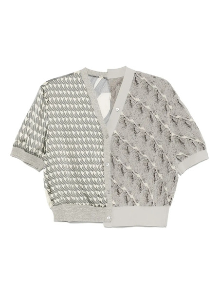  Jnby Panelled Cardigan - Grey 