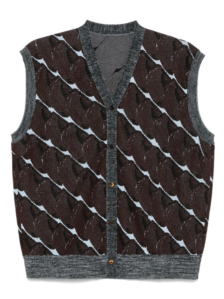  Jnby Printed Cardigan - Brown 