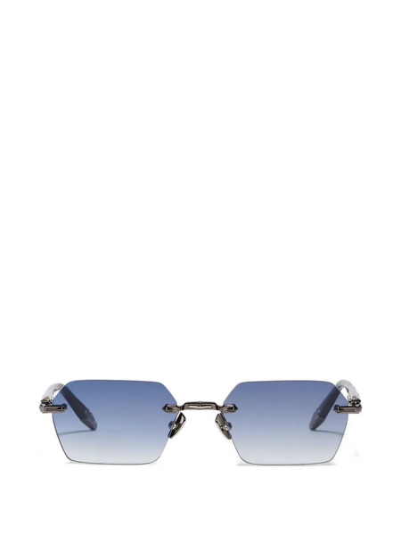  John Dalia Rimless Geometric Sunglasses - Blue 
