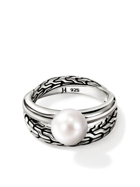  John Hardy Essential Pearl Stackable Ring - Silver 