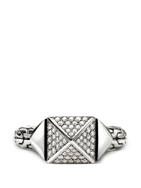  John Hardy Icon Diamond Ring - Silver 