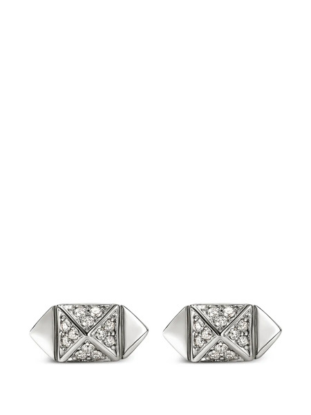  John Hardy Icon Sterling Silver Diamond Stud Earrings 