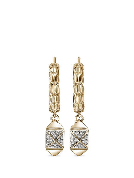 John Hardy Icon Stud Diamond Earrings - Gold 