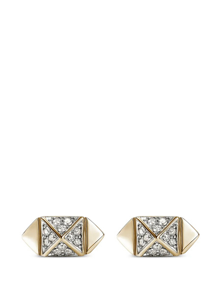  John Hardy Icon Stud Diamond Earrings - Gold 