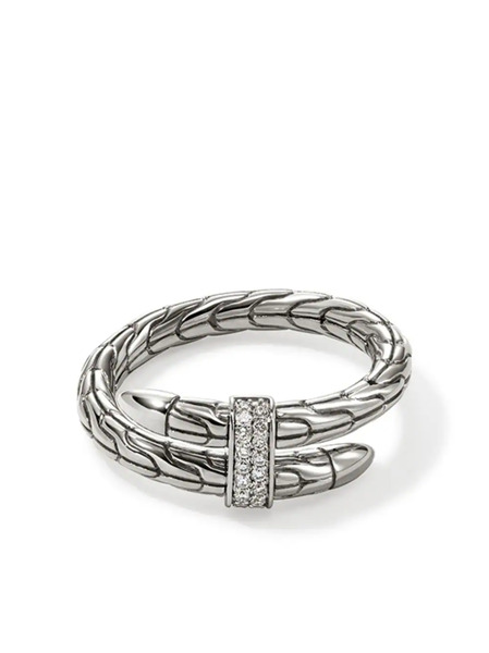  John Hardy Sterling Silver Diamond Spear Ring 
