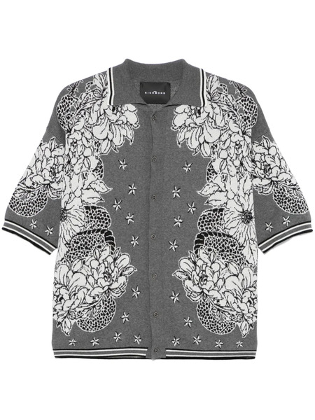  John Richmond Floral-pattern Shirt - Grey 