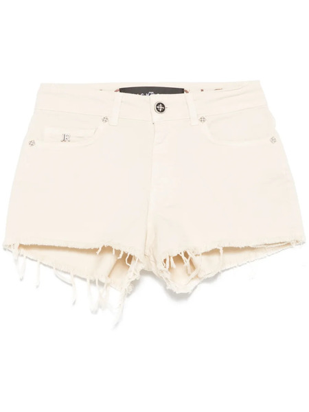  John Richmond Frayed-hem Shorts - Neutrals 
