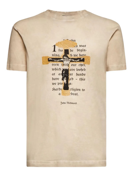  John Richmond Graphic-print T-shirt - Neutrals 