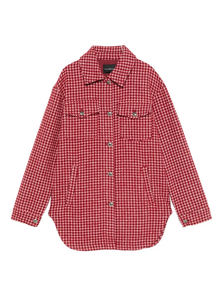  John Richmond Junior Houndstooth Pocket Shirt - Red 