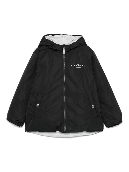  John Richmond Junior Reversible Puffer Jacket - Black 