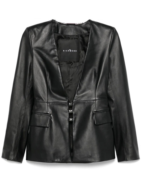  John Richmond Leather Jacket - Black 