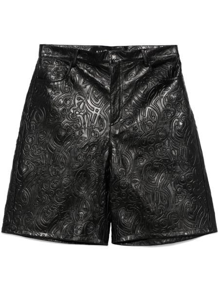  John Richmond Leather Shorts - Black 
