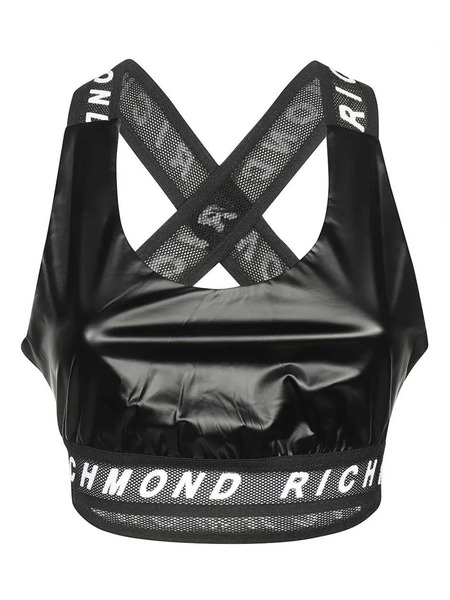  John Richmond Technical-fabric Top - Black 
