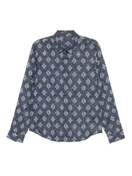  John Varvatos Patterned Shirt - Blue 