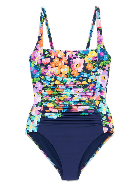  Johnny Was Ruched One-piece - Blue 