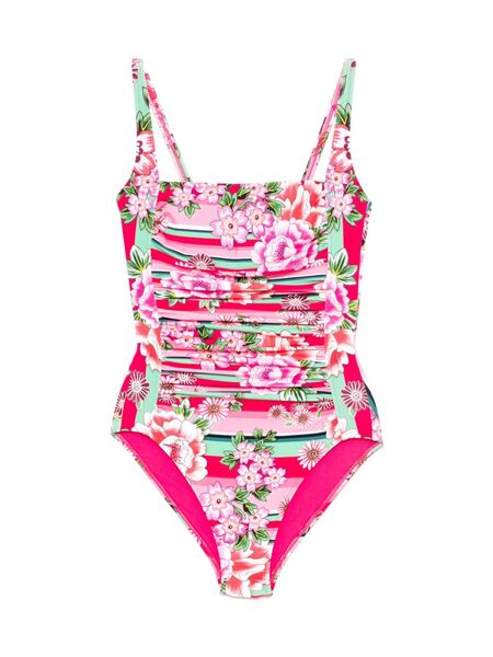  Johnny Was Ruched One-piece - Pink 