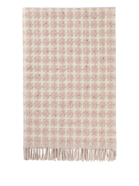  Johnstons Of Elgin Checked Blanket - Pink 