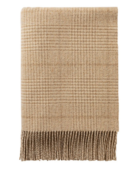  Johnstons Of Elgin Checked Tweed Throw - Neutrals 