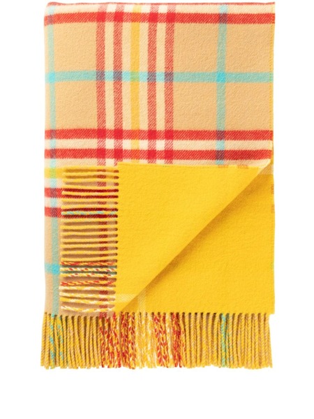  Johnstons Of Elgin Double-face Lambswool Throw - Yellow 