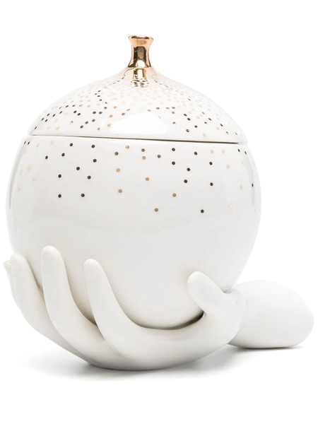  Jonathan Adler Gilded Eve Ceramic Box - White 