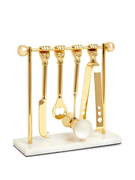  Jonathan Adler Marble-base Bar Set - Gold 