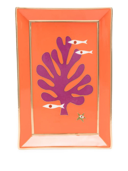  Jonathan Adler Playa Tray (17cm X 13cm) - Orange 