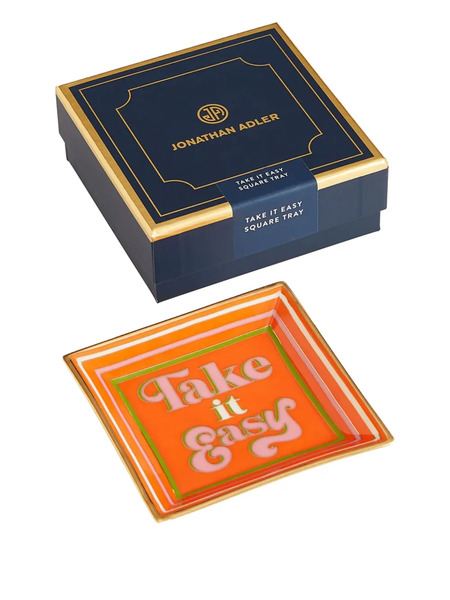  Jonathan Adler Take It Easy Square Tray (11.5cm X 11.5cm) - Orange 