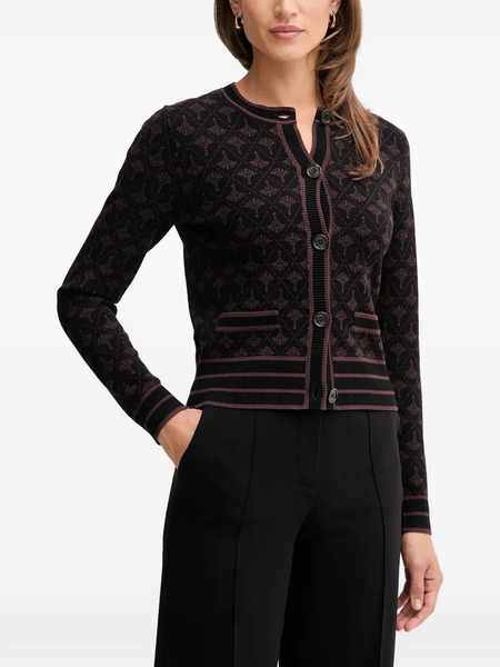  Joop! Klodi Button-up Patterned Cardigan - Black 
