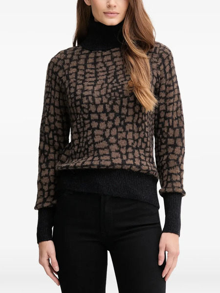  Joop! Kordula Patterned Roll-neck Sweater - Brown 