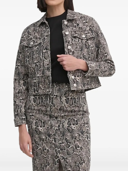  Joop! Snake-print Denim Jacket - Grey 