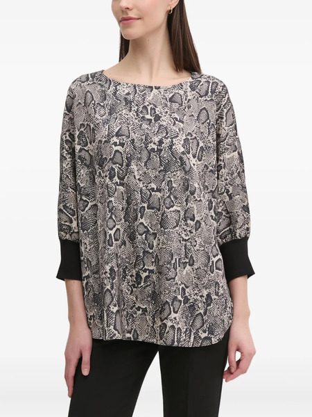  Joop! Snakeskin-print Blouse - Brown 