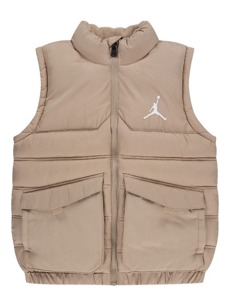  Jordan Kids Logo-embroidered Gilet - Neutrals 